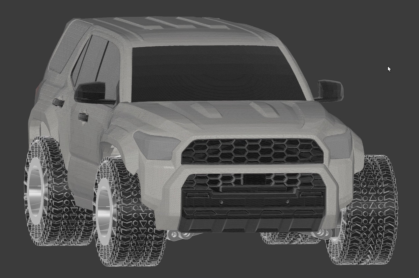 3D Printed Toyota 4Runner-Style RC Car - Complete Body & Chassis (STL & 3MF Files)